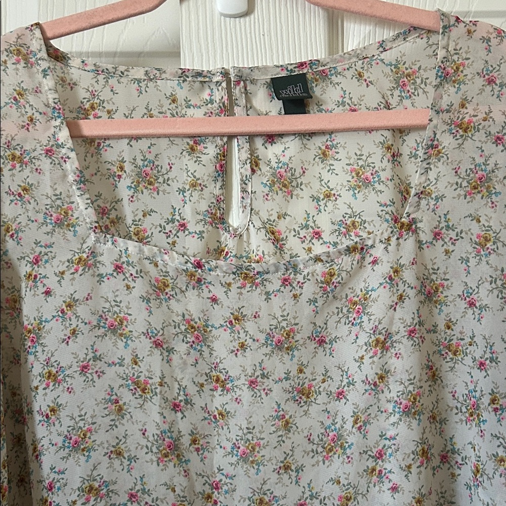 wild fable Cream Floral Mini Dress - Picture 2 of 5